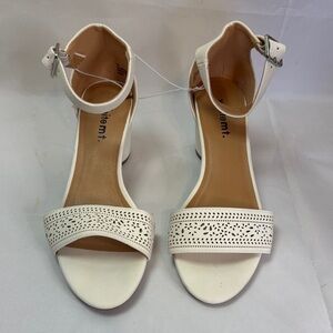 White Ankle Strap Sandals woman’s size 7M